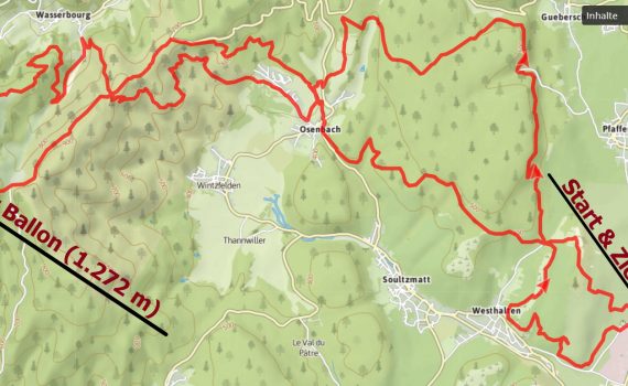 Karte Trail du Petit Ballon 2017